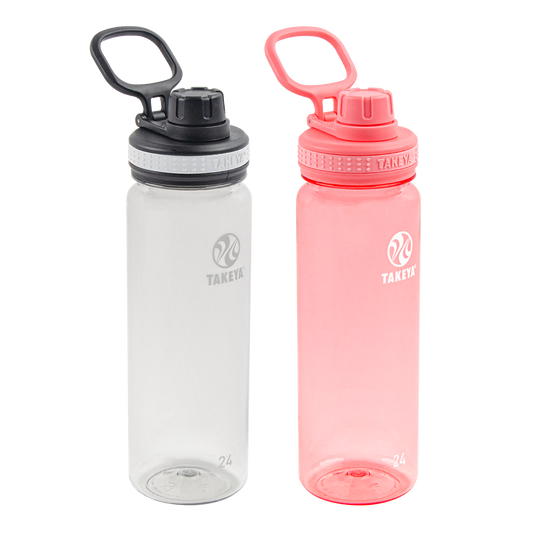 tritan-water-bottle-bundle-with-spout-lid-2-pack-w4 51689-Tritan-Spout-24-2pk-Clear-FlutterPink-angle_2e2a67e8-7240-4517-90e1-85605eacf4b2.png